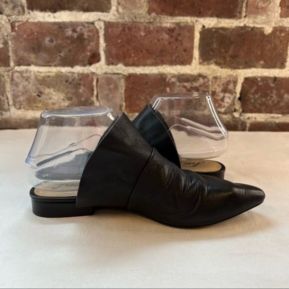 Free People Siena Slip on Black Leather Mule Sz 36.5 US 6 - Picture 6 of 9